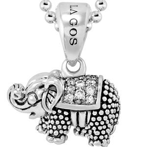 LAGOS Rare Wonders Collection Sterling Silver Elephant Pendant with Diamonds